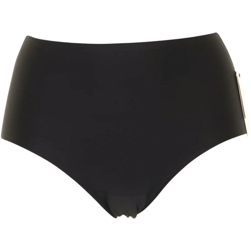 Chantelle Seamless Soft Stretch Maxi Sort, sort, bikinibund med høj talje, ny med mærke på ensfarvet hvid baggrund.