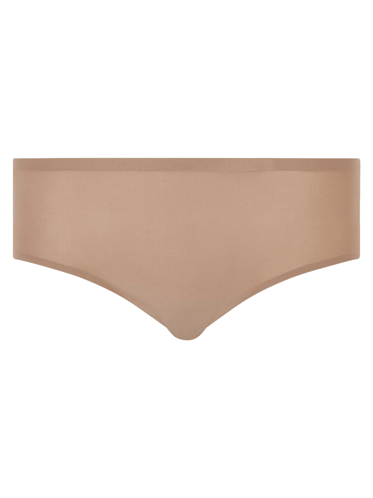 Chantelle Seamless Soft Stretch Hipster Latté: nude-undertøj vist på hvid baggrund. Mærke: Chantelle Seamless.