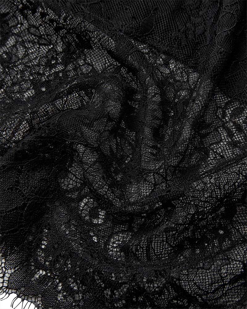 Black Copenhagen Muse 156467 | CMLea Sort blonder med blomstermønster.