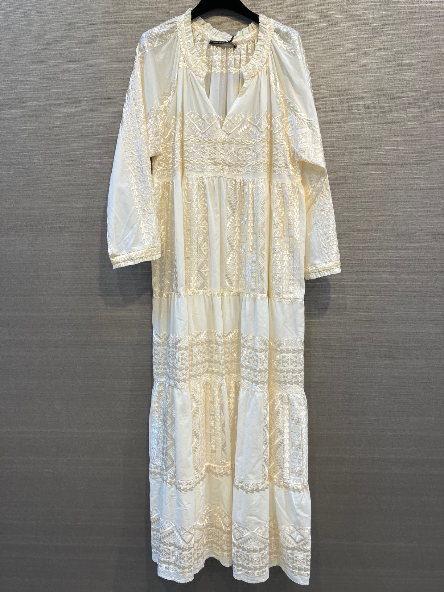 150984 | Greek Archaic Kori - Long classic triangle Off white