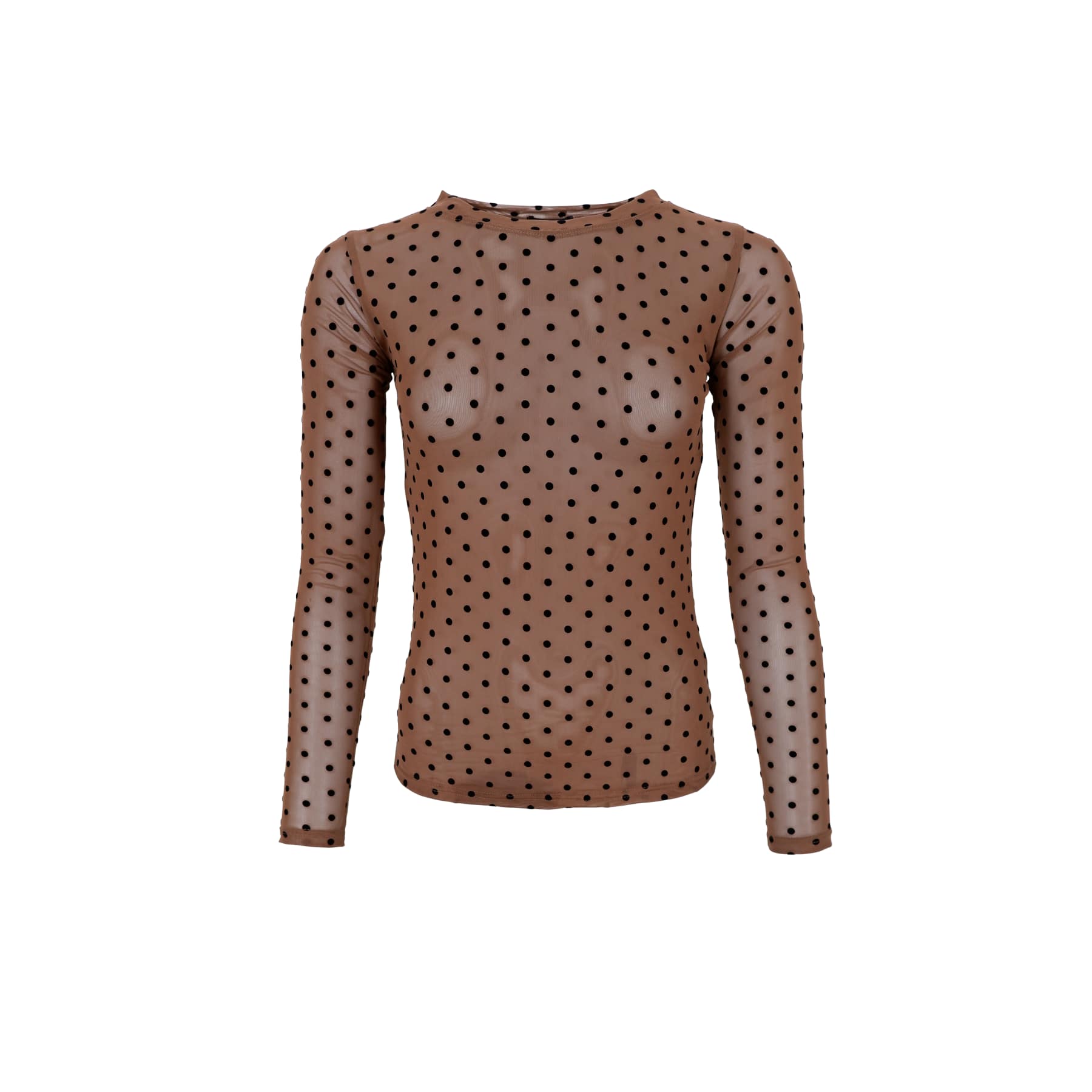 Prikket mesh bluse fra Black Colour