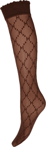156309 | HYPE THE DETAIL - Knee High Logo Mørkebrun