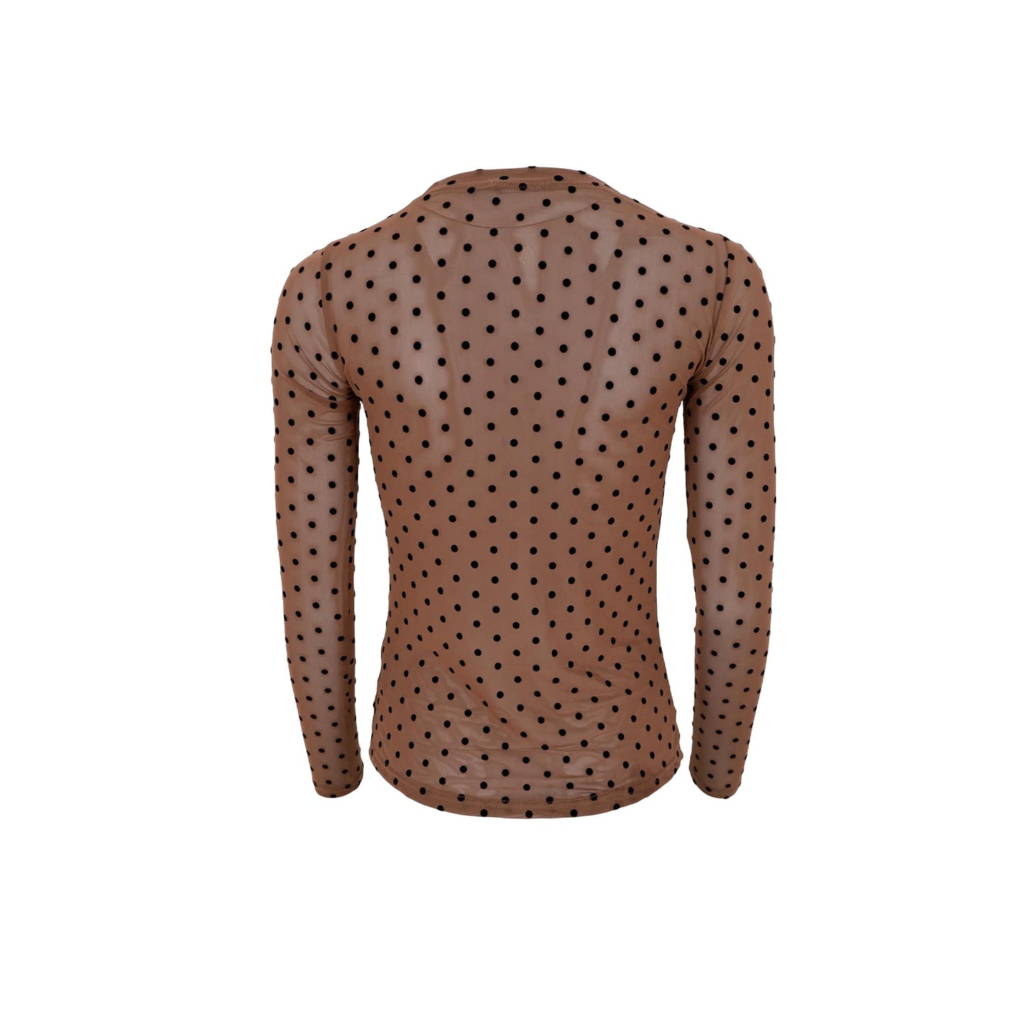 Prikket mesh bluse fra Black Colour set bagfra