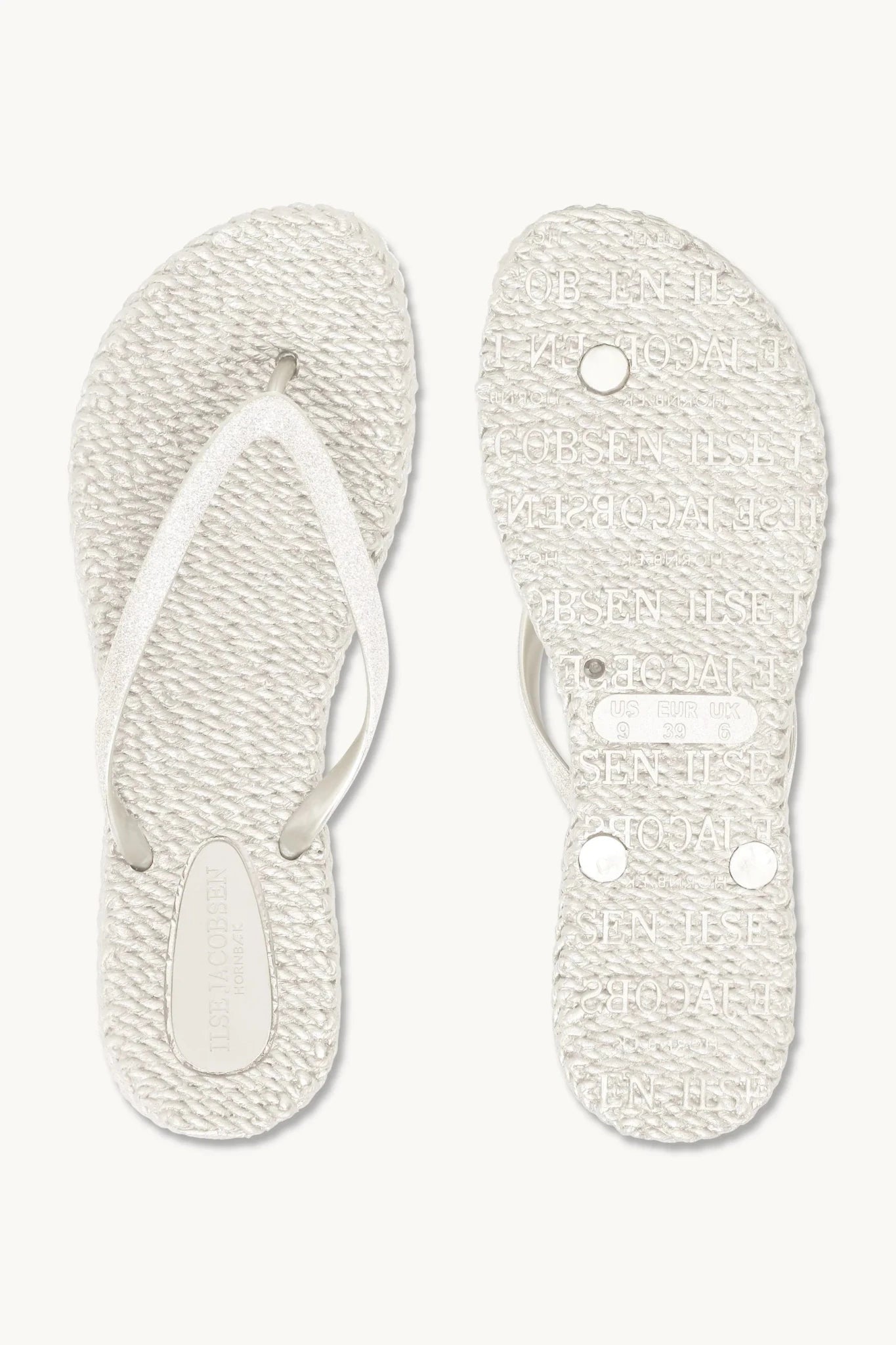 155216 | Ilse Jacobsen - Flip Flops Whit Glitter Off white