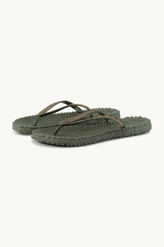 155217 | Ilse Jacobsen - Flip Flops Whit Glitter Army grøn