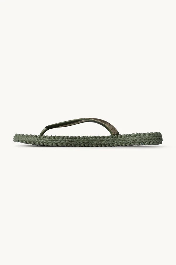 155217 | Ilse Jacobsen - Flip Flops Whit Glitter Army grøn