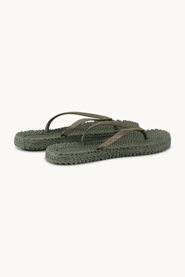 155217 | Ilse Jacobsen - Flip Flops Whit Glitter Army grøn