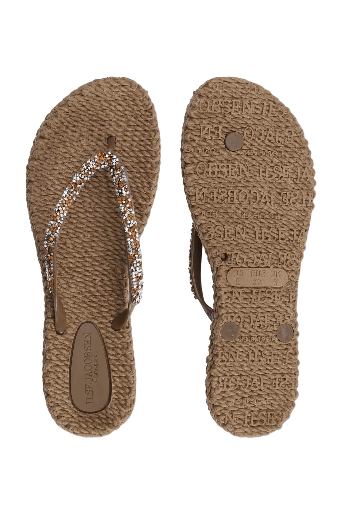 155222 | Ilse Jacobsen - Flip Flops With Rhinestones Brun