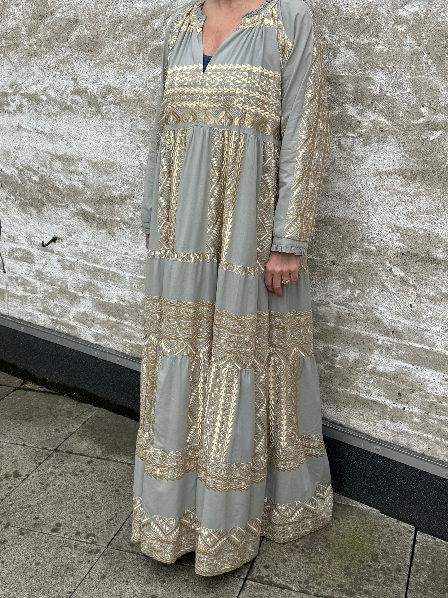 154198 | Greek Archaic Kori - LONG CLASSIC TRIANGLE Grå