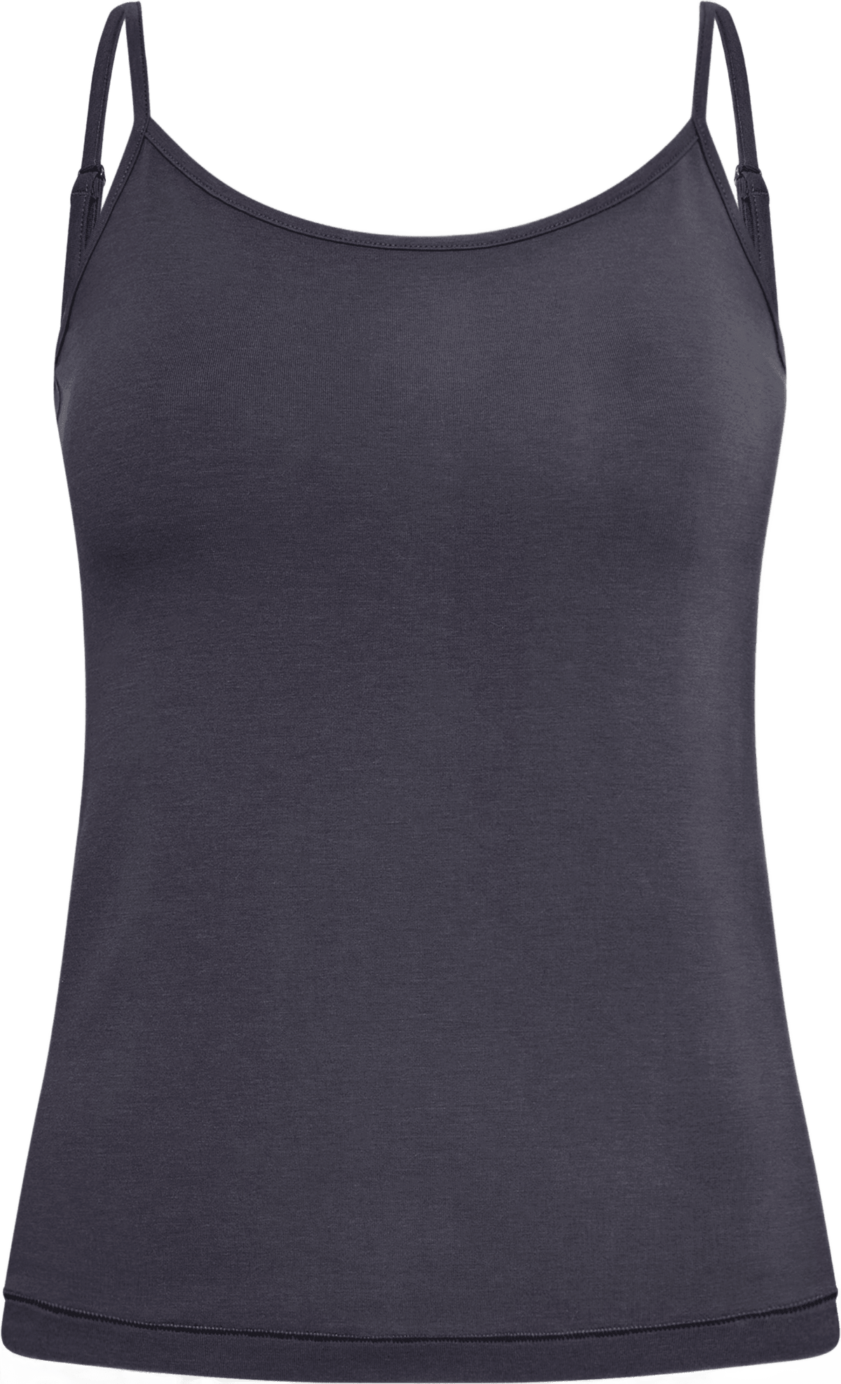 JBS fra Danmark 149004 – mørkeblå camisole i bambusblanding med justerbare stropper, vist på hvid baggrund.