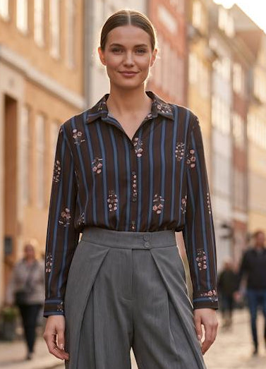 155703 | Amaze Cph - Louisa Sort mønstret