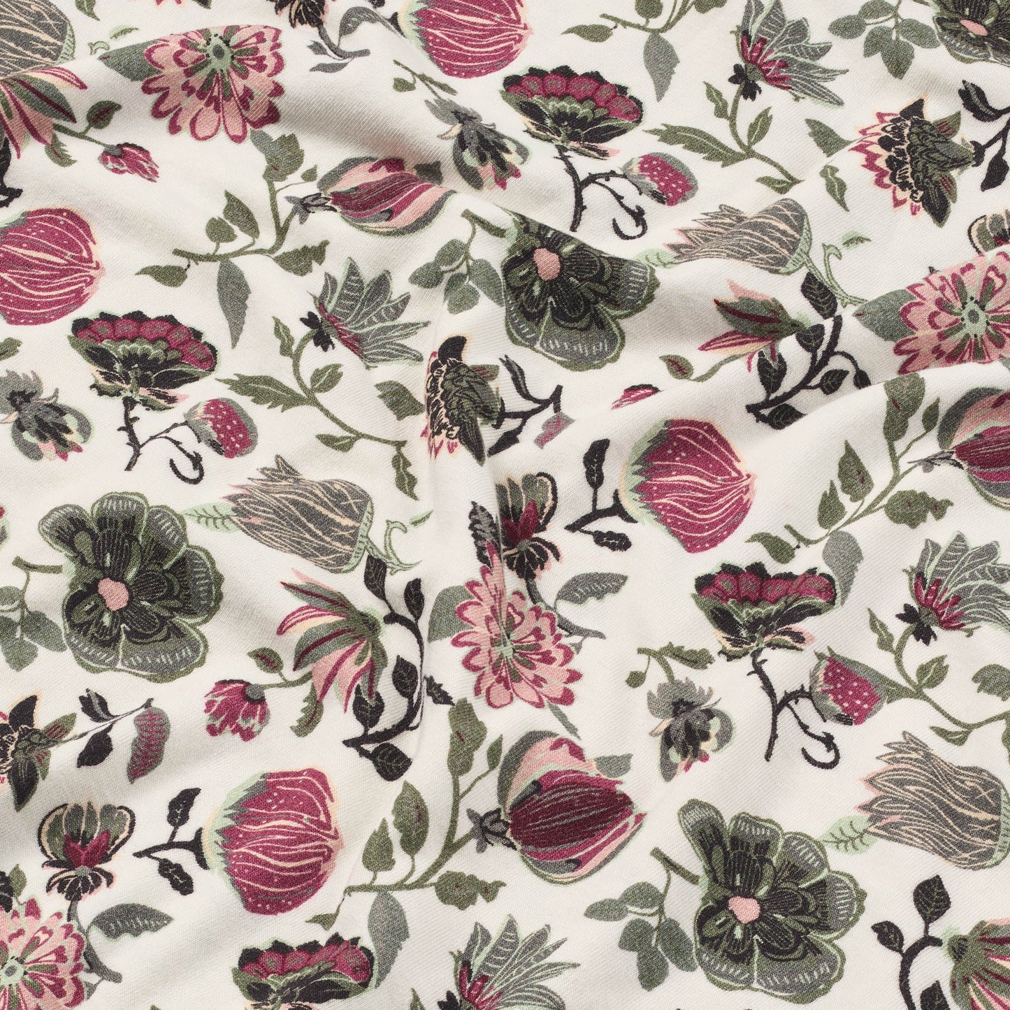 152968 | Lady Avenue - Bamboo 3/4 Sleeve Grøn mønstret