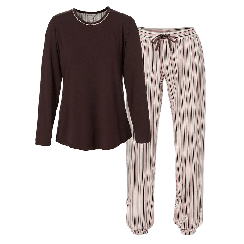 156384 | Lady Avenue - Pyjamas Brun mønstret