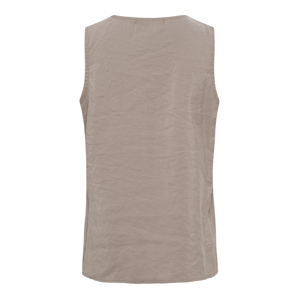 Bagfra set billede af en lysebrun 155031 | Marta du Château – Opaline Lysebrun ærmeløs top.