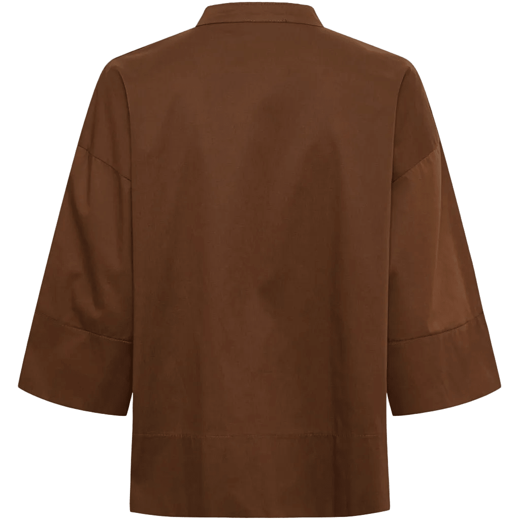 Bagfra-billede af Ginger Brun 155497 af Marta du Château: løs pasform, lange ærmer, brede manchetter og en lige nederkant.
