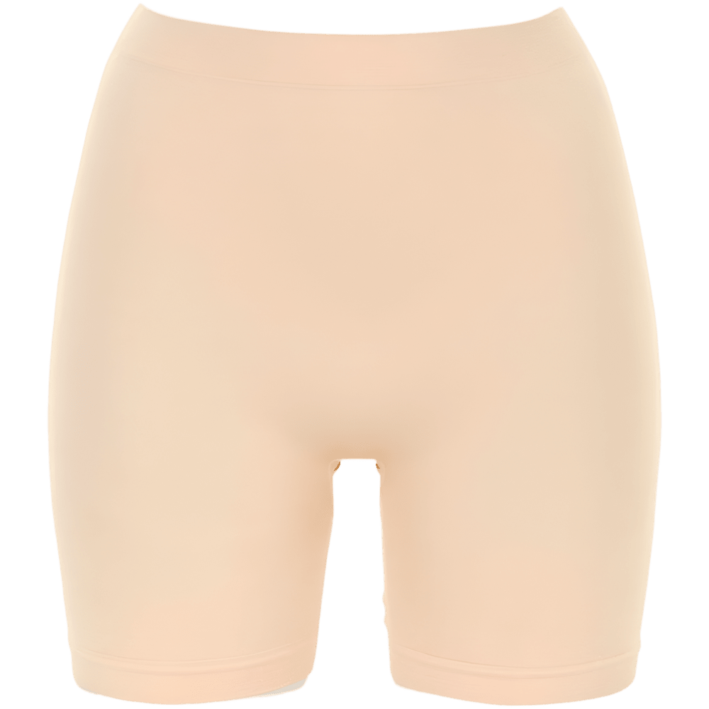 Missya Lucia Nude Hud: Sømløse underbukser i nudefarve med et sømløst design, vist på en hvid baggrund.