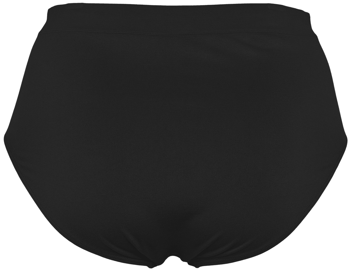 Missya Lucia Black trusse med høj talje 138384 set bagfra på hvid baggrund.