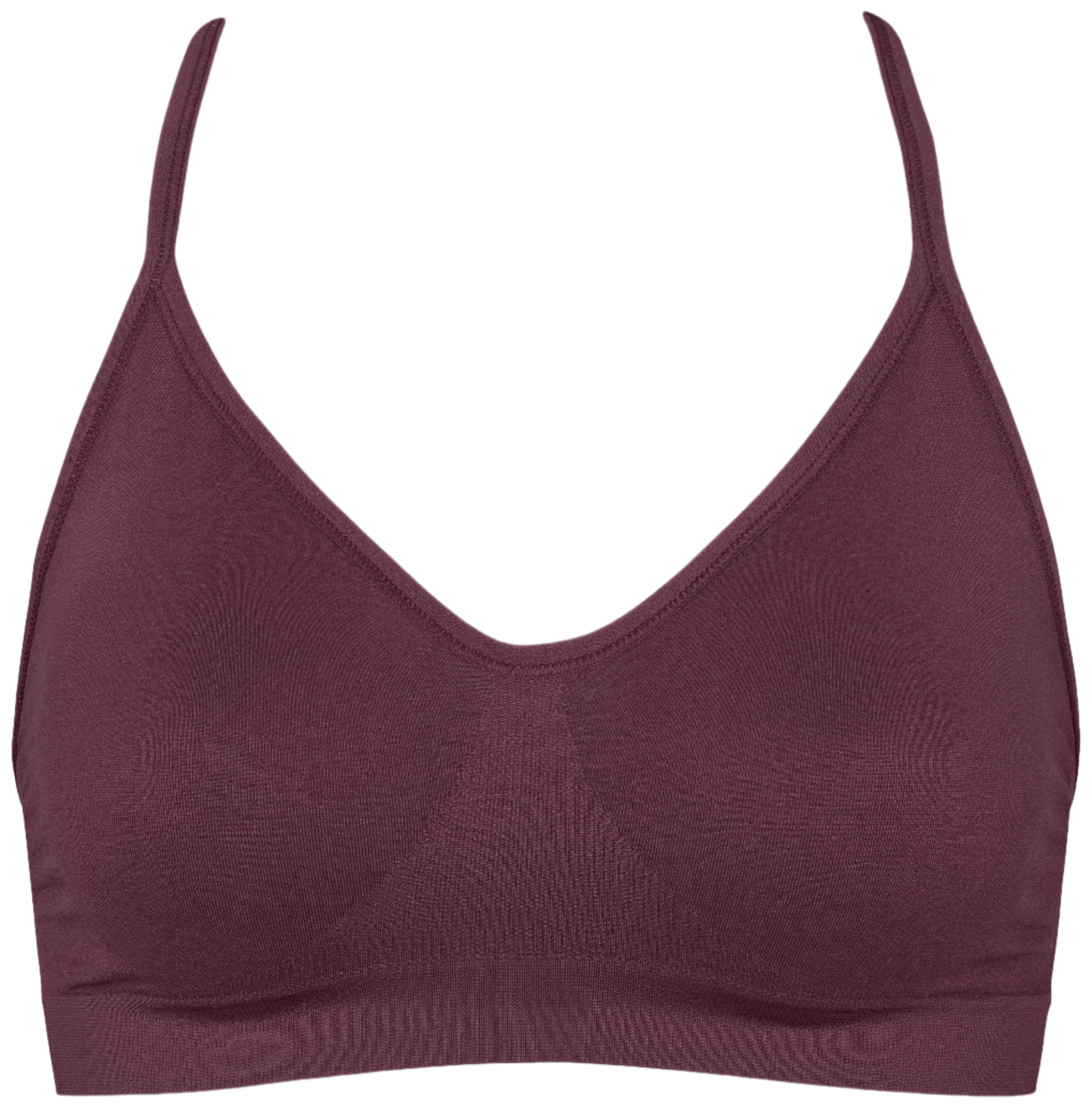 Missya Lucia Potent Purple Bordeaux-toppen har tynde stropper og et sømløst design, der sikrer optimal komfort.