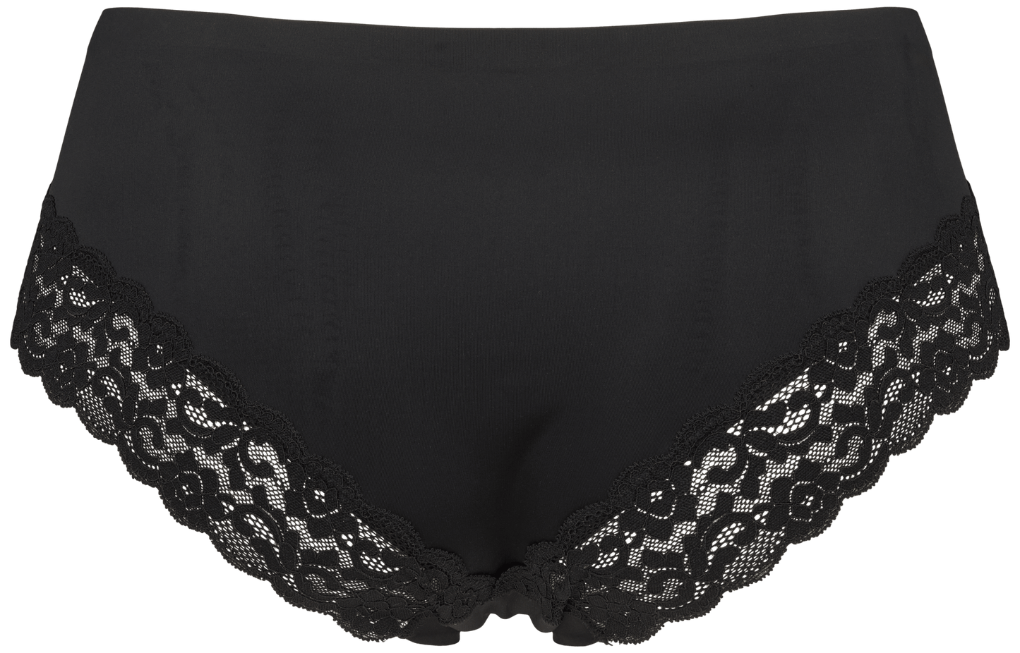 Missya Seamless trusser med blondekant, 3-pak i flere farver, præsenteret elegant på hvid baggrund.