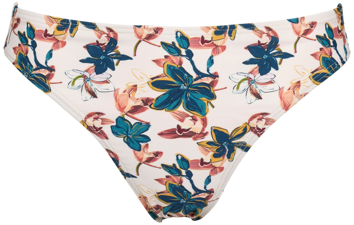 Missya 154280 Amelia Offwhite bikiniunderbukser med blomsterprint i blå, gul og lyserød.