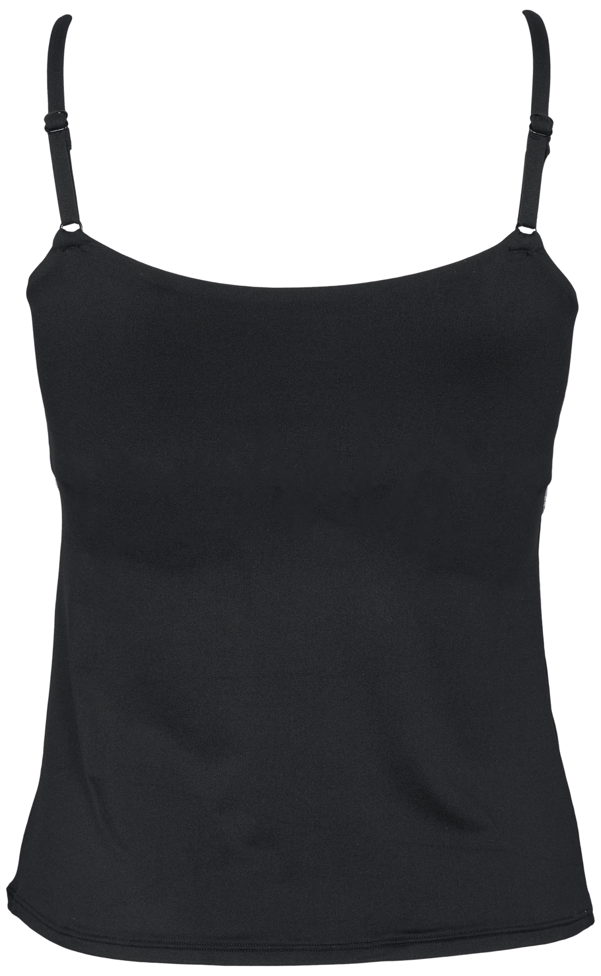 Black Missya 156358 – Soft Feel Sort-top med justerbare spaghettistropper.