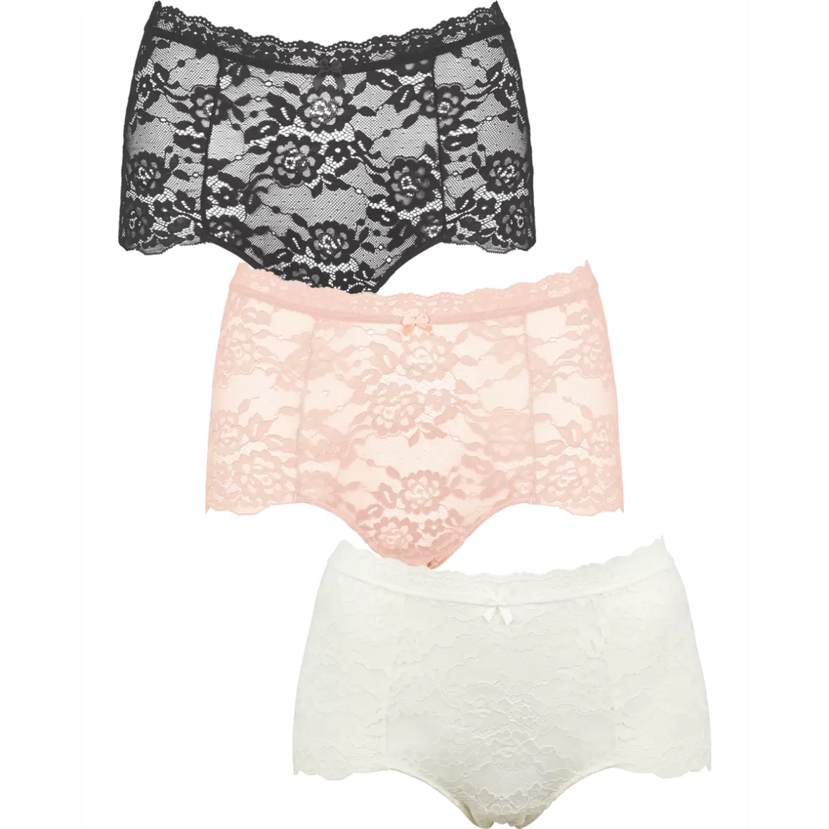 150894 | Missya - Lace 3-Pack Off white mønstret