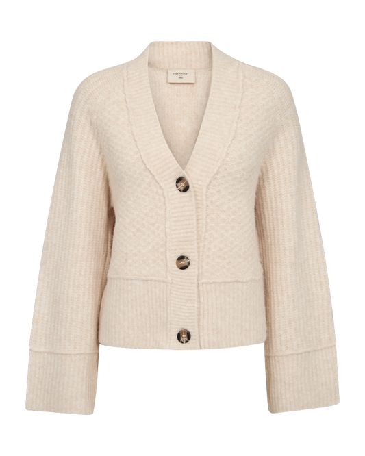 Cardigan i Off white fra Freequent