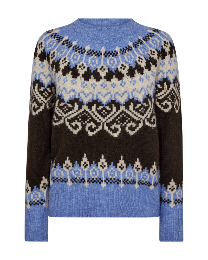 152957 | Freequent - Merla Blå mønstret