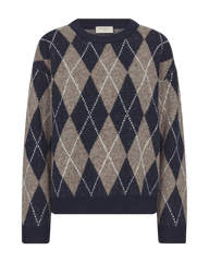 152710 | Freequent - Grsargyle Blå mønstret