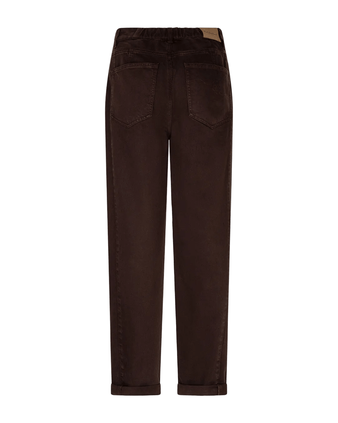 Bagfra set af 156293 | Red Button – Caitlina Kaffe-jeans med elastisk linning og opsmøgede benender.