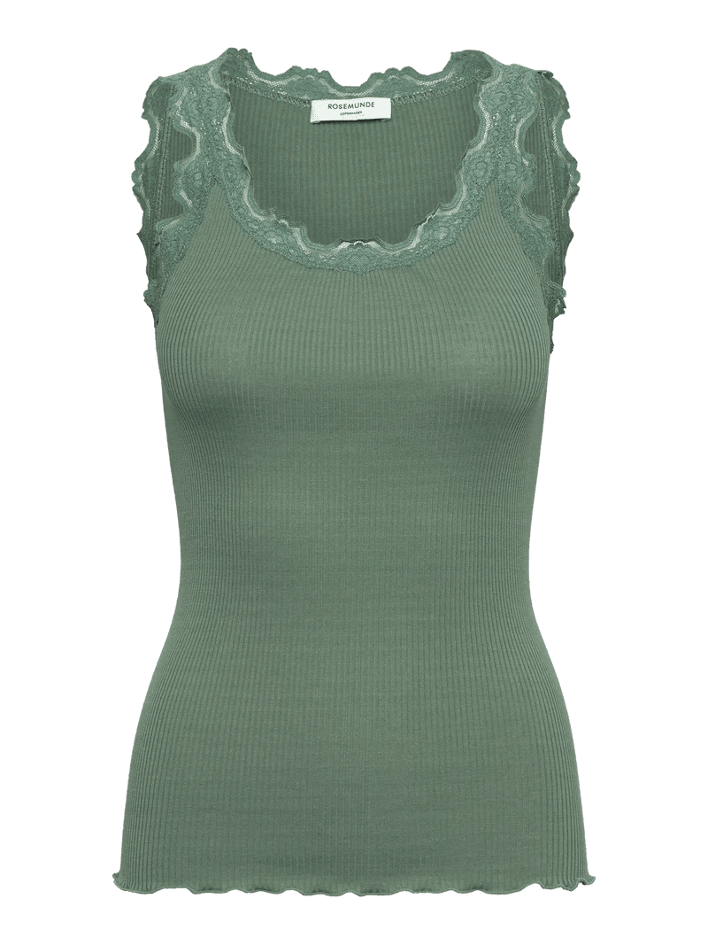 153238 | Rosemunde - Silk Top Flaskegrøn