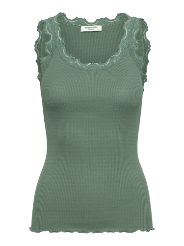 153238 | Rosemunde - Silk Top Flaskegrøn