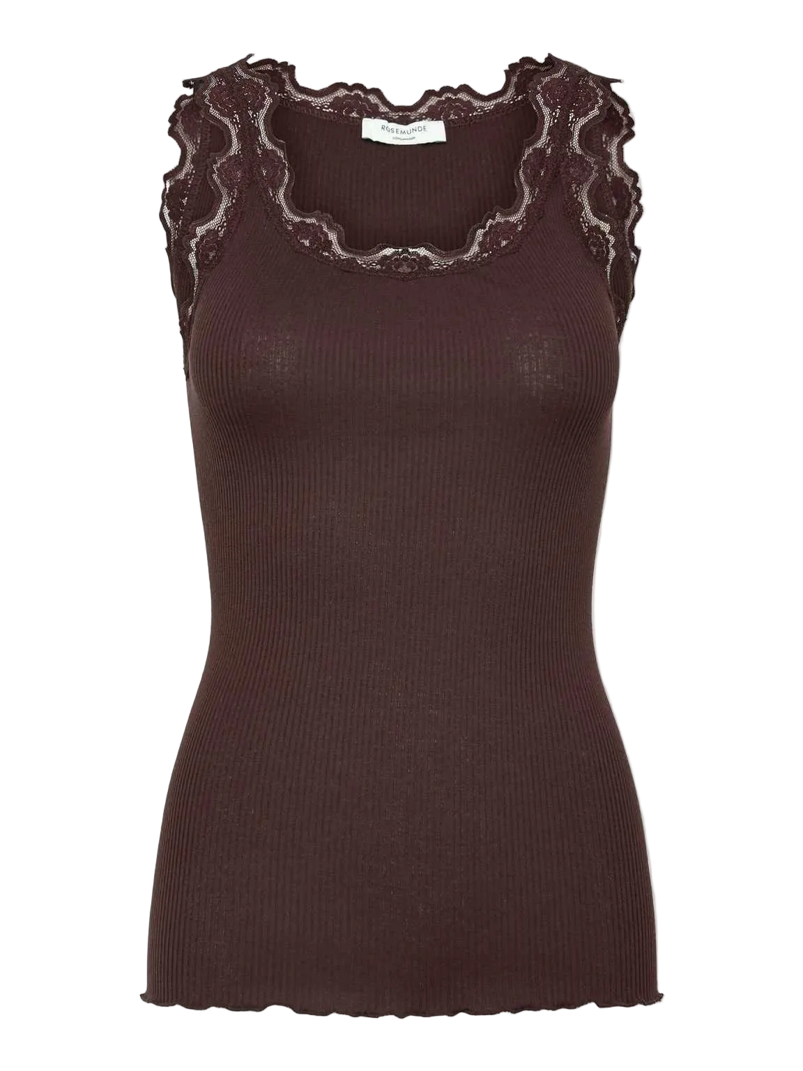 155573 | Rosemunde - Silk top Mørkebrun