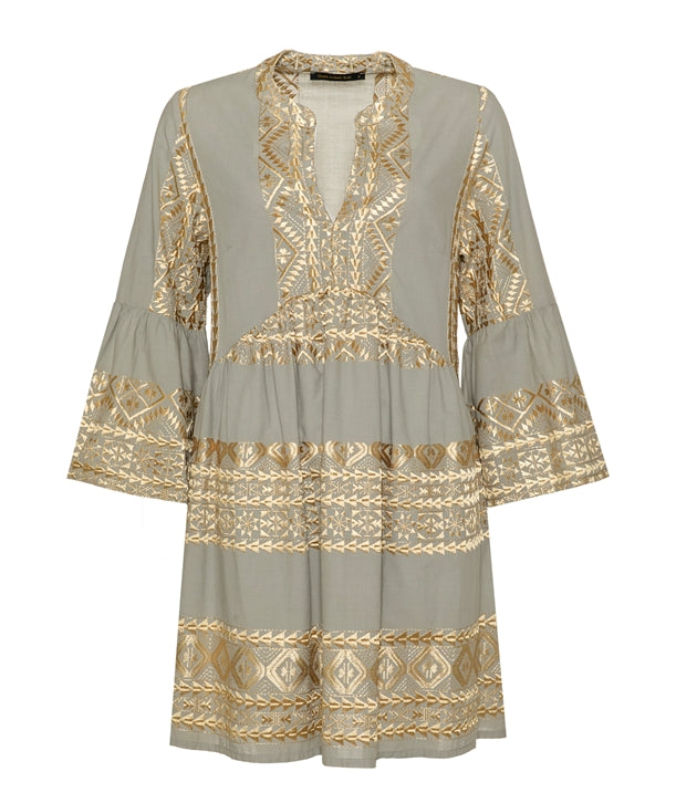 154196 | Greek Archaic Kori - Classic triangle ruffles Grå