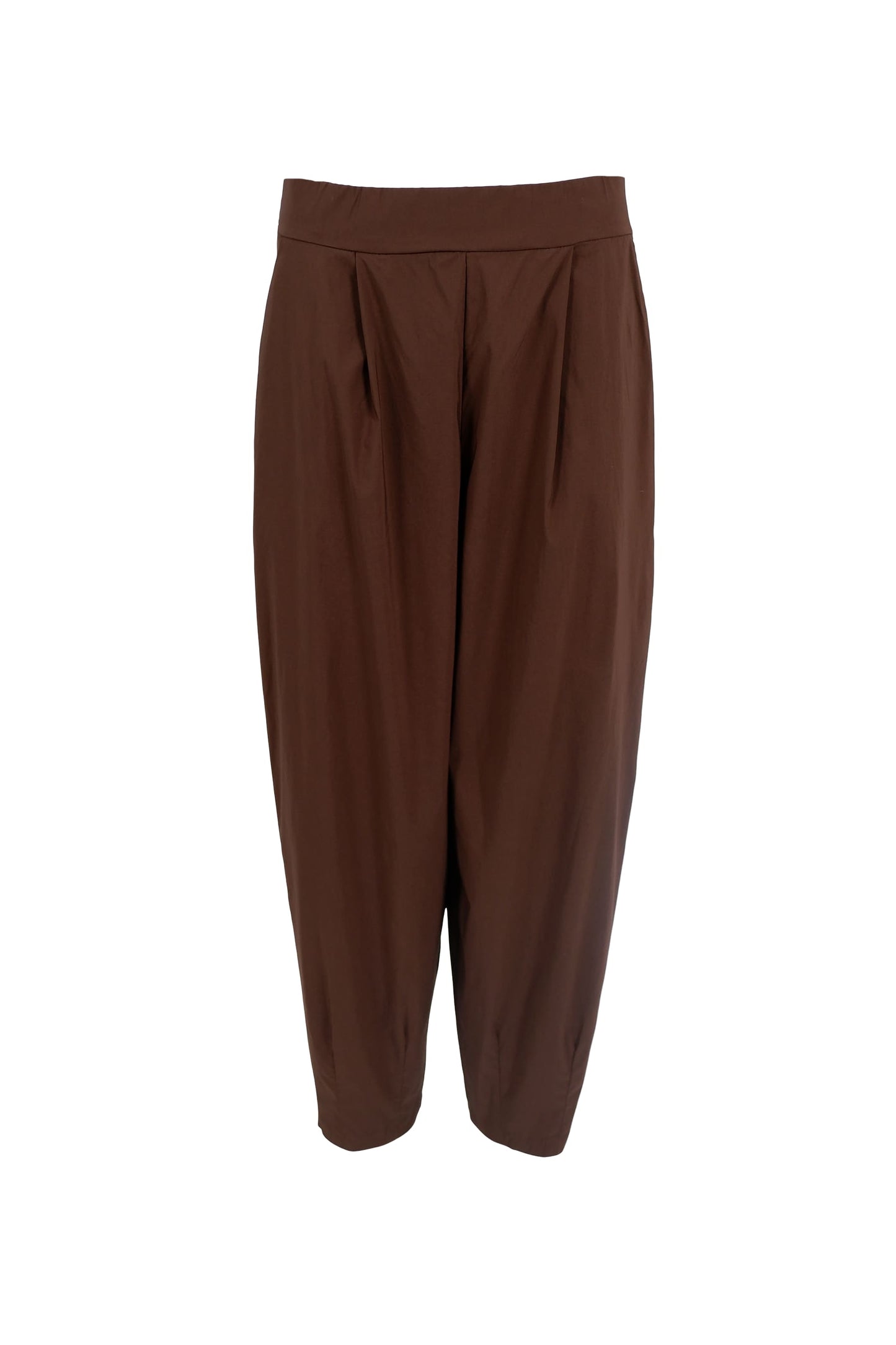 Mørkebrune barrel bukser der går ind ved anklerne fra Black Colour