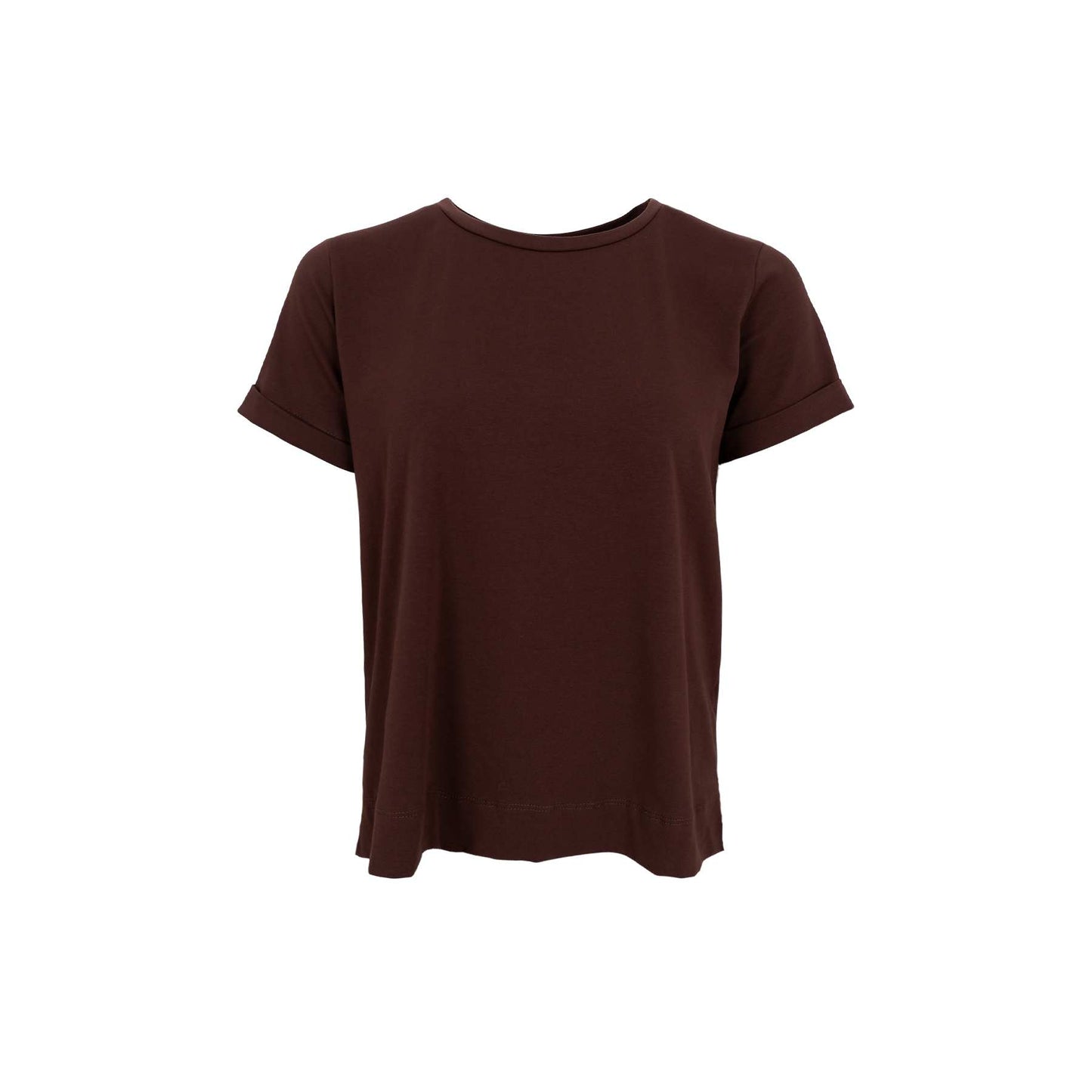 Brun t-shirt med rund udskæring fra Black Colour