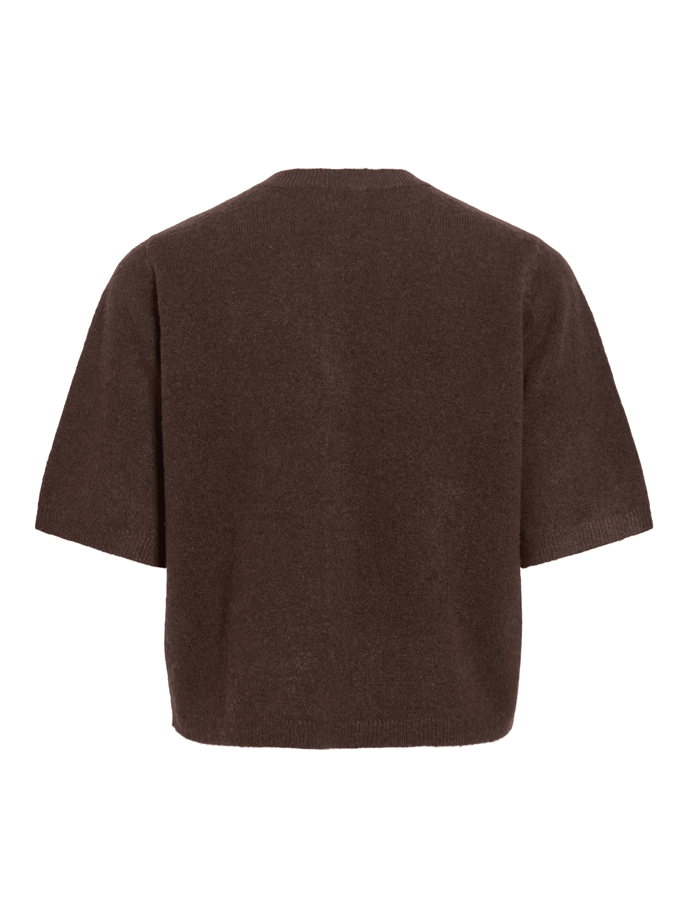 Bagfra-billede af VILA – Viliga Kaffe 155262 cardigan i farven Coffee Bean, vist på en ensfarvet hvid baggrund.
