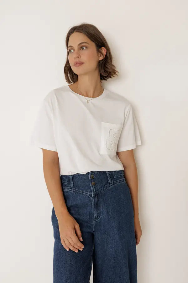 154062 | INDI & COLD - Camiseta Knækket hvid