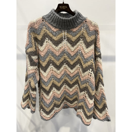 Knitted sweater i Pink pattern 26 fra Marta du Château