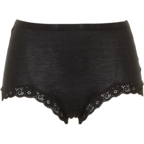 Lady Avenue - Lace panty, Silk Black.