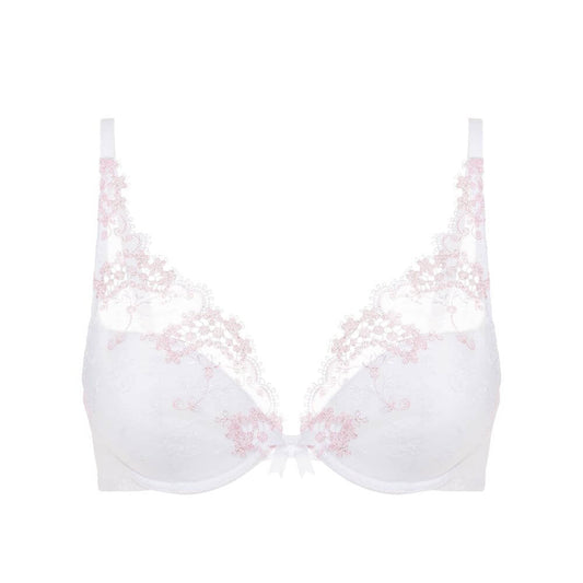 Bra with underwire and padding i White patterned fra Simone Perele