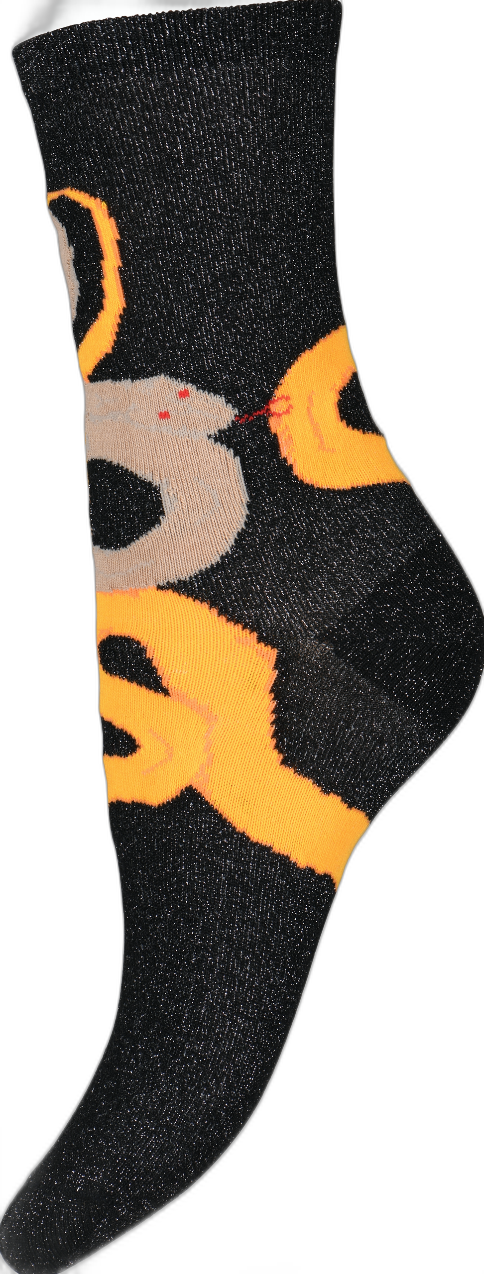 137651 | HYPE THE DETAIL - Fashion Sock Gul mønstret