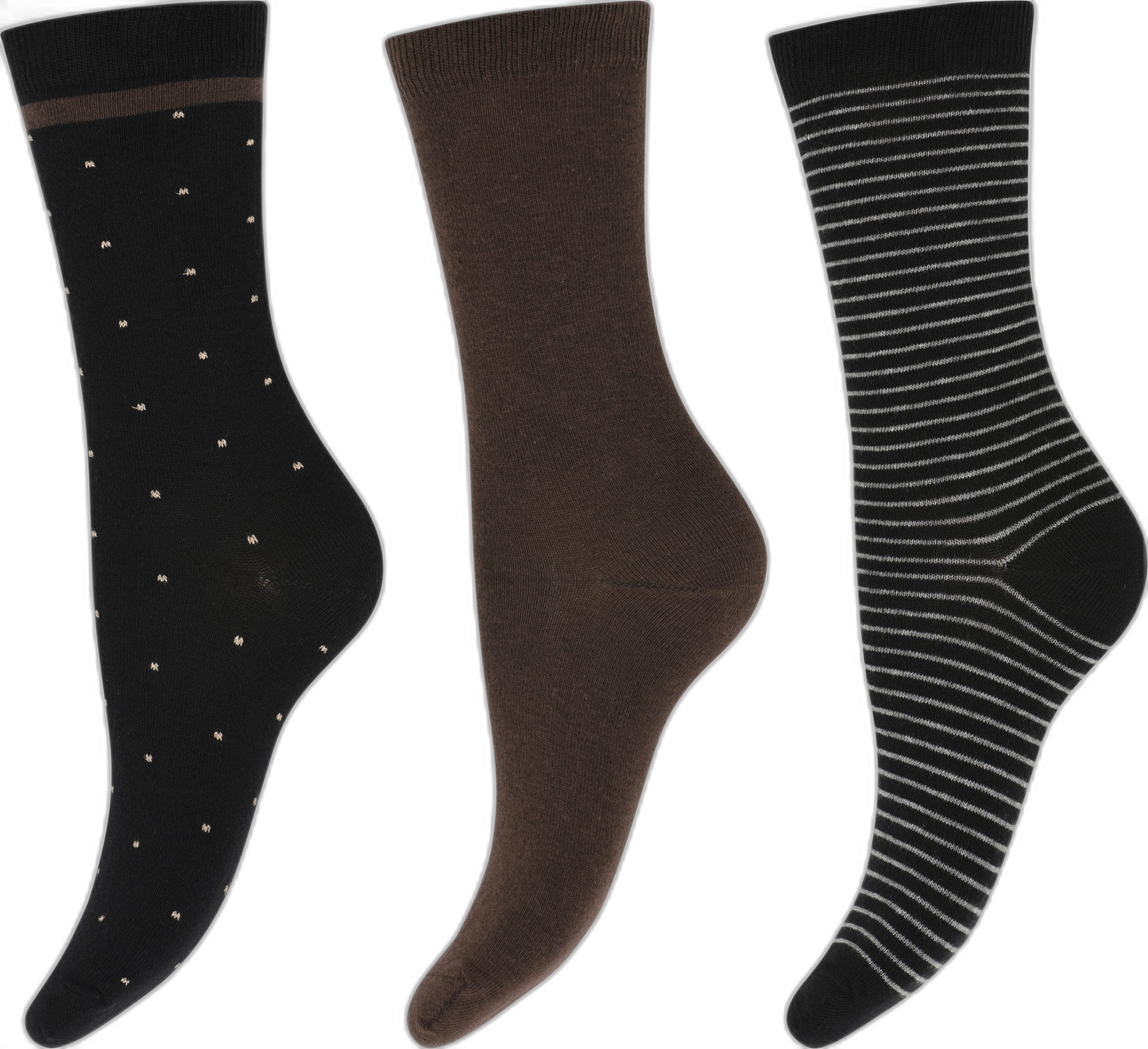 Decoy - Ankle Sock 3 Pk Sort mønstret