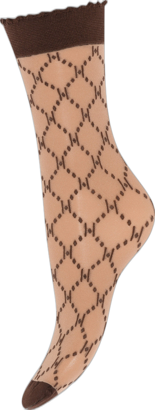 Ankle socks i Brown patterned fra HYPE THE DETAIL