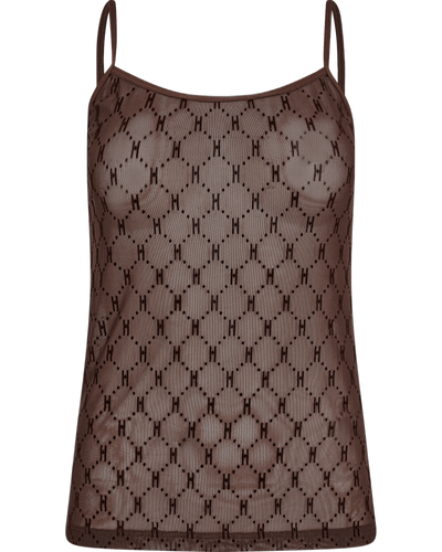 HYPE THE DETAiL - Mesh singlet Brown patterned