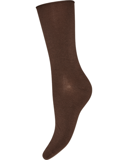 Ankle socks i Dark brown. fra Decoy