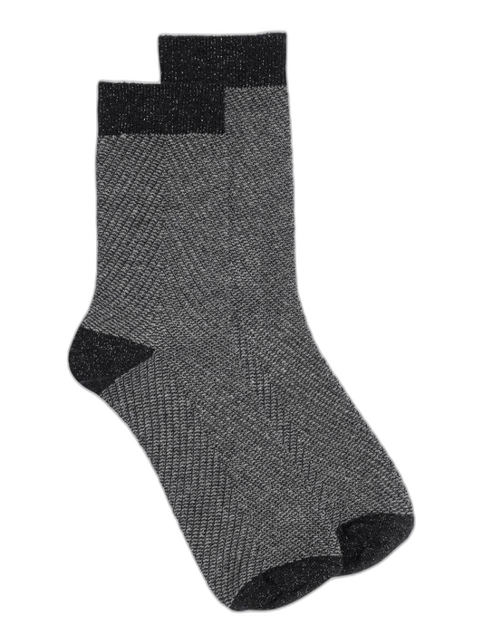 Ankle socks i Gray patterned 55 fra Gustav