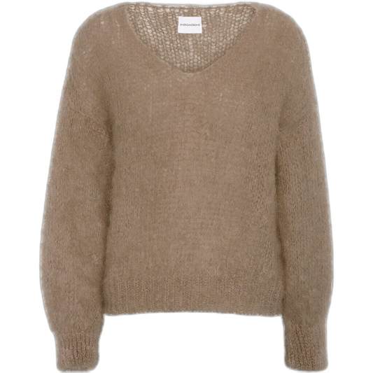 Knitted sweater i Brown.. fra AMERICANDREAMS
