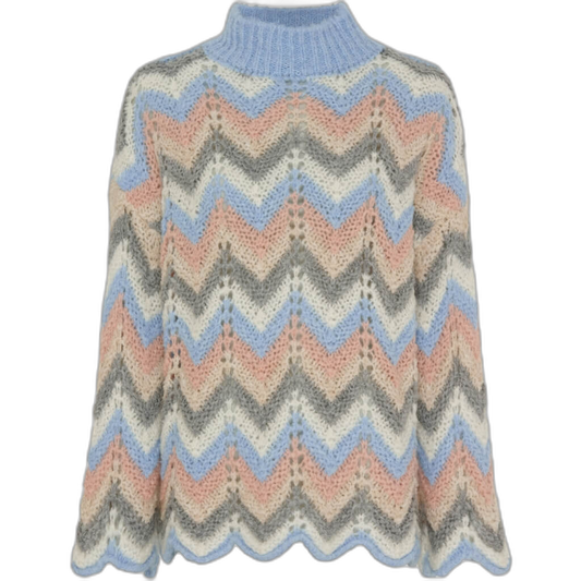 Knitted sweater i Blue pattern fra Marta du Château