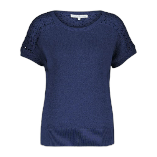 Knitted sweater i Dark blue fra Red Button